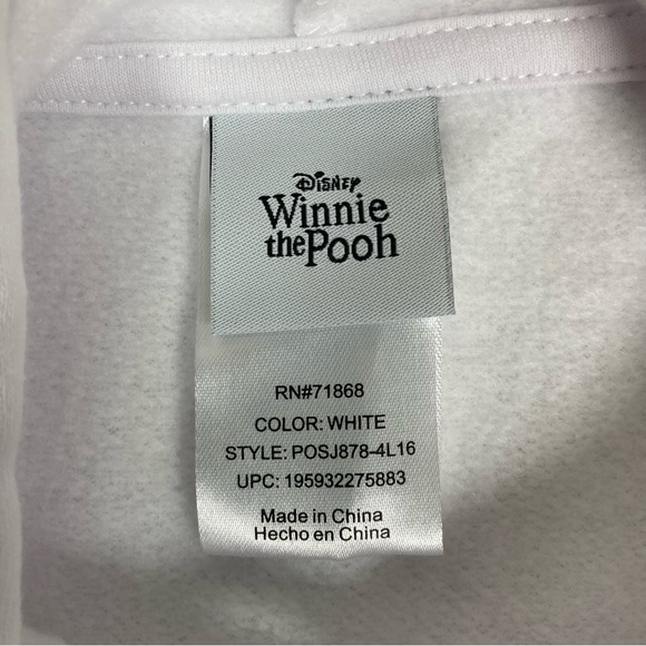 Disney Womens Licensed Winnie The Pooh Full Zip Character Hoodie Size L NWT - Picture 14 of 16